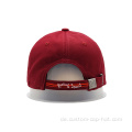 6 Panel flache bestickte Baseballkappe